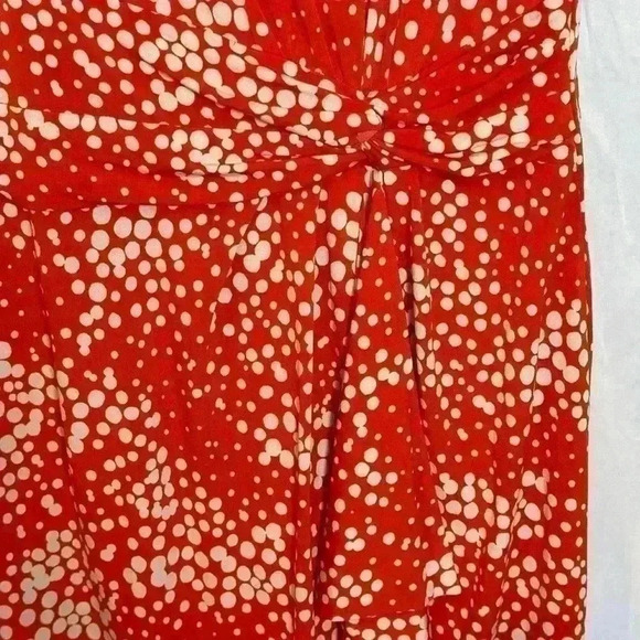 RN Studio by Ronnie Nicole Orange/White Summer Dress (Size XL) - Picture 7 of 12